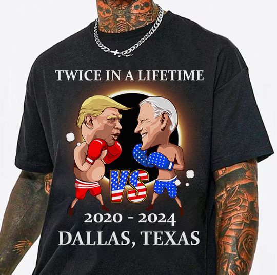 Discover Custom State City Twice In A Lifetime Trump vs Biden T Shirt