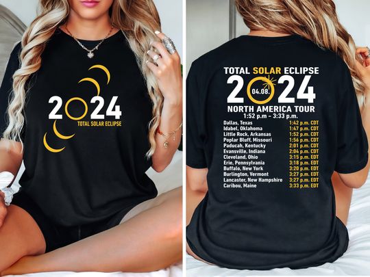 Discover Total Solar Eclipse 2024 Shirt, April 8th 2024 Shirt