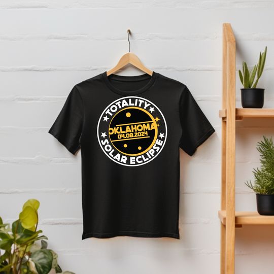 Discover Eclipse Oklahoma Tee shirt Oklahoma Solar eclipse 2024 Shirt
