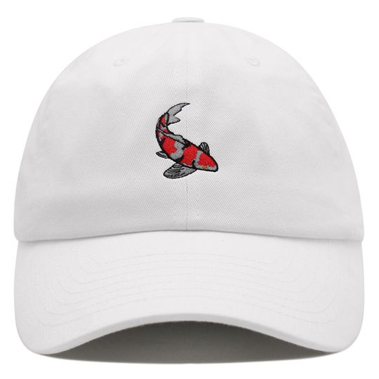 Discover Koi Fish Premium Dad Hat Embroidered Baseball Cap Japan