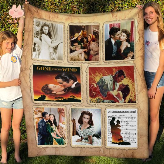 Discover Gone With The Wind Movie Fleece Blanket, Scarlett O'Hara Quilt, Romantic Movie Blanket