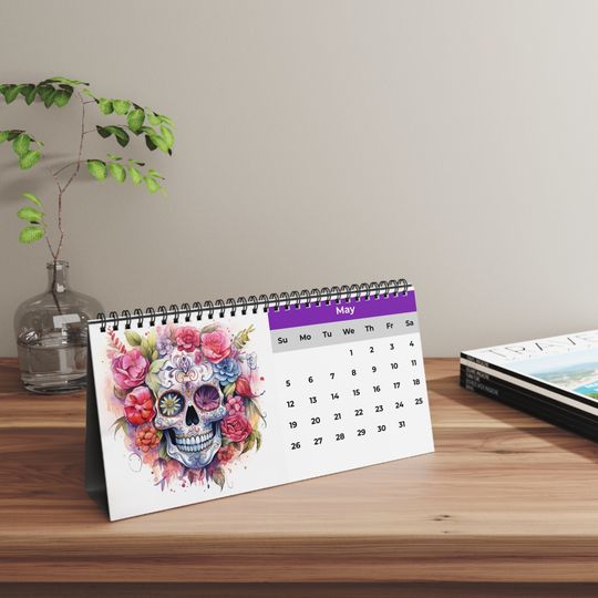 Discover Sugar Skull 2024 Desk Calendar
