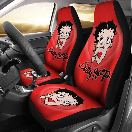 Discover Betty Boop Heart Art Car Seat Covers