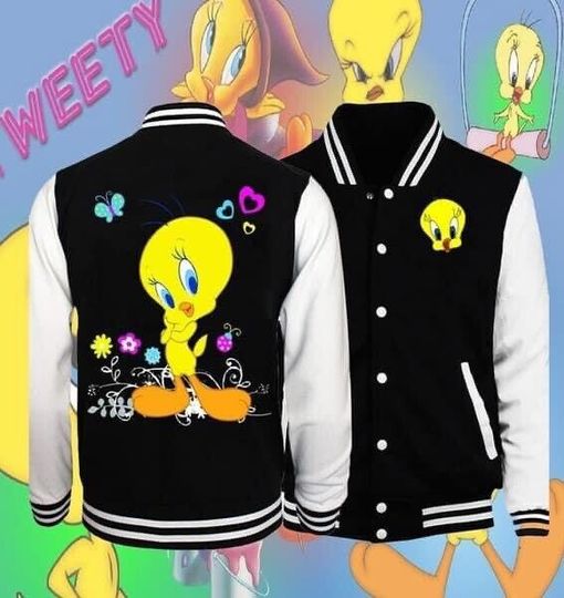 Discover We Are Never Too Old For Tweety Bird Baseball Jacket, Cartoon Jacket
