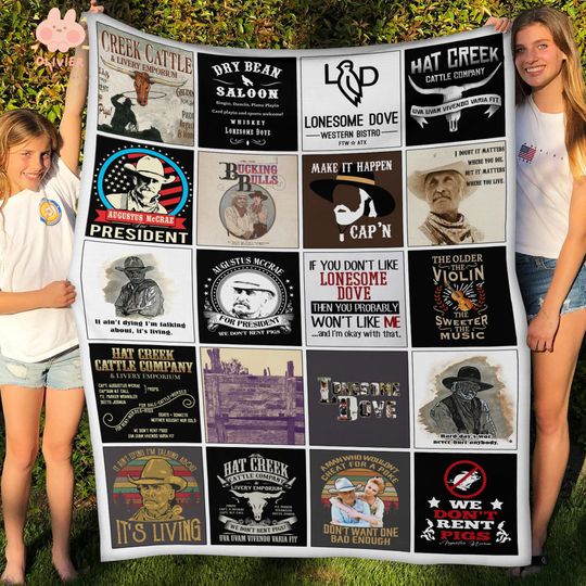 Discover Lonesome Dove Fleece Blanket, Adventure Movie Blanket, Lonesome Dove Blanket