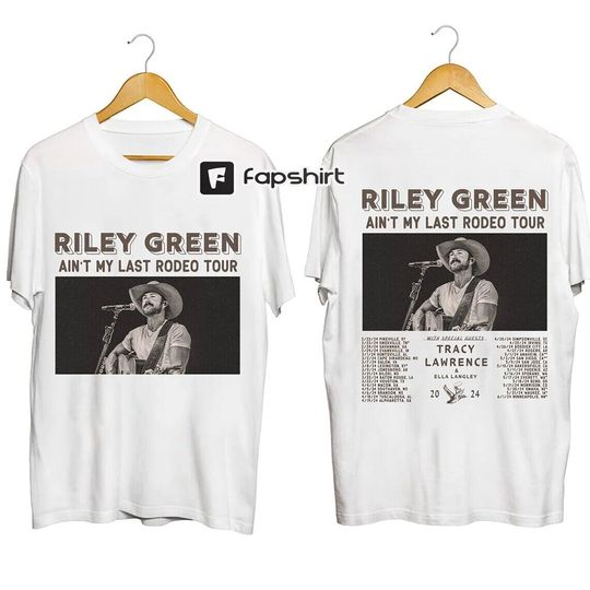Discover Riley Green Ain't My Last Rodeo Tour 2024 Country Music T-Shirt