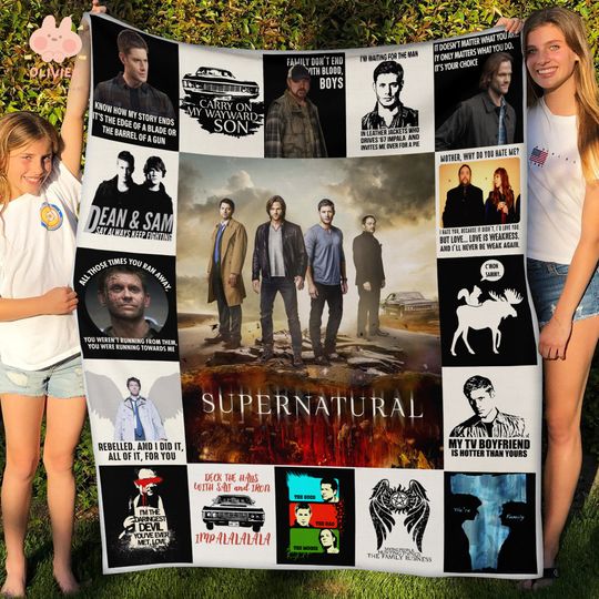 Discover Supernatural Dean Winchester Fleece Blanket, Supernatural Blanket, Winchester Blanket