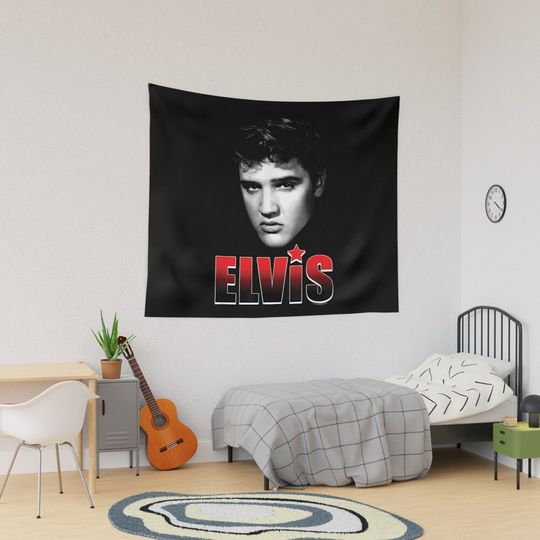 Discover The King Of Rock Elvis Presley Tapestry, Elvis Presley Home Decor