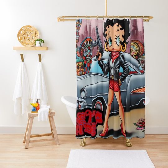 Discover Betty Boop - Let's Ride Again Shower Curtain