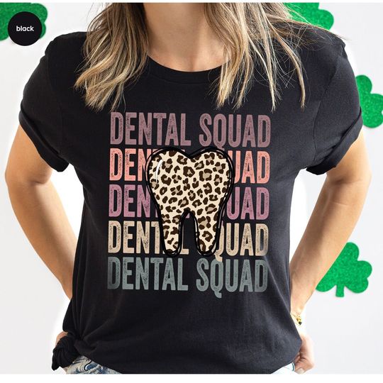 Discover Dental Squad T-Shirts, Dental Assistant T Shirt, Leopard Print