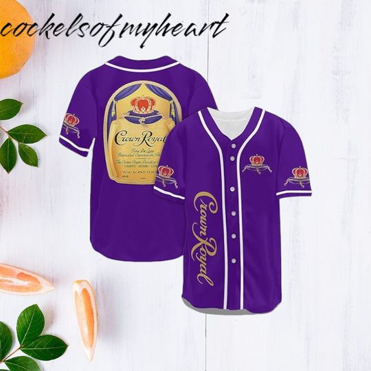 Discover Purple Original Crown Fan  Baseball Jersey