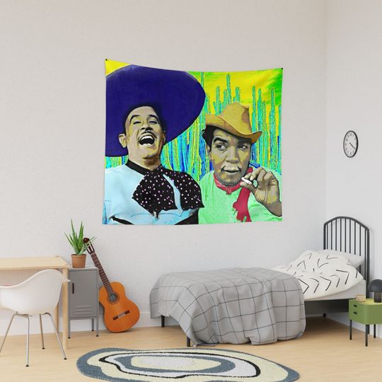 Discover Pedro Infante y Cantinflas Cantando Mexican Movie Stars of Old Tapestry
