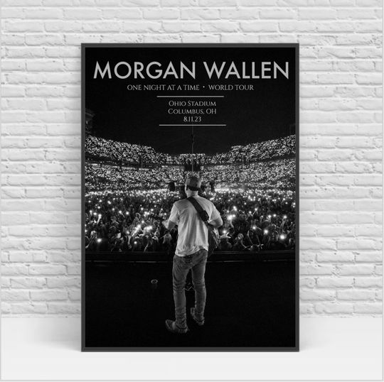Discover Wallen Western One Night At A Time Concert Poster