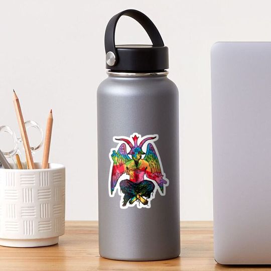 Discover Gay Pride Rainbow Baphomet Sticker