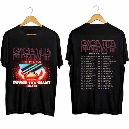 Discover Cage the Elephant - Neon Pill Tour 2024 Shirt, Cage the Elephant Fan Shirt
