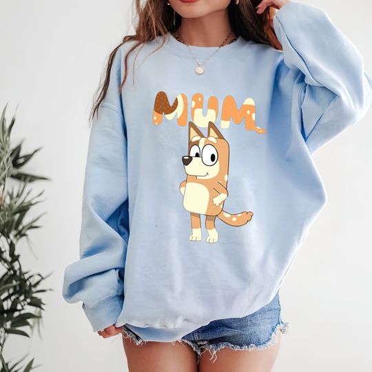 Discover BlueyDad Mom Sweatshirt, BlueyDad Family Sweatshirt, Chilli Heeler Sweatshirt