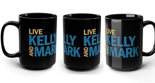 Discover Live Kelly and Mark Mug Funny Black Glossy Coffee Mug, Gift For Family