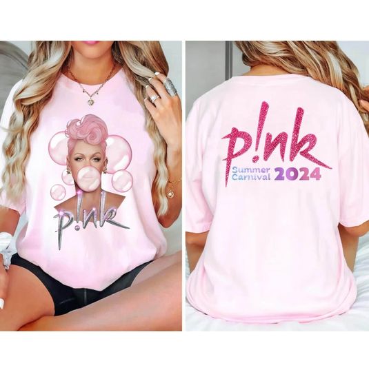 Discover Pink Singer Summer Carnival 2024 Tour Shirt, Pink Fan Lovers Shirt