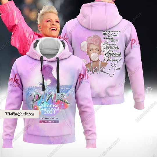 Discover P!nk Pink Singer Summer Carnival 2024 Hoodie, Pink Fan Lovers
