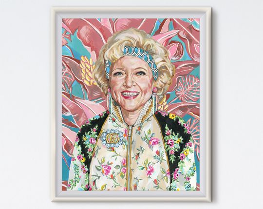 Discover Rose - Rose Nylund - Acrylic Painting - Betty White