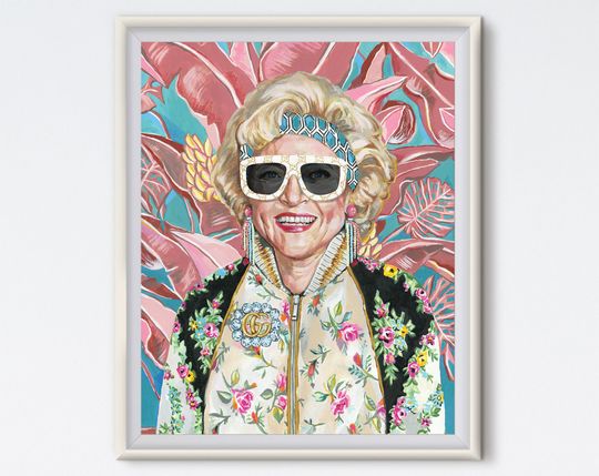Discover Rose With Sunglasses - Rose Nylund - Acrylic Painting