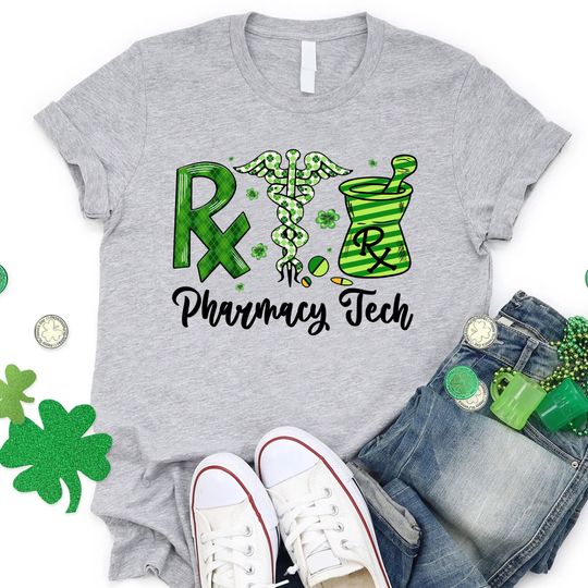 Discover Pharmacy Technician Shirt For Pharmacist, St Patrick's Day