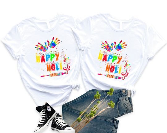 Discover Holi Hai T-shirt, Hindu Festival of Colors Shirt, Holi India's Festival of Colors and Love Tee
