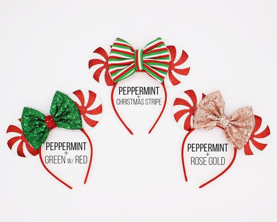 Discover Peppermint Swirl Mouse Ears Headband