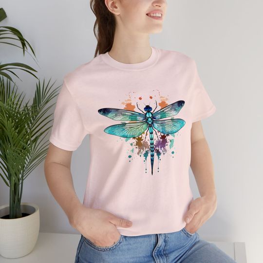 Discover Dragonfly Watercolor Art T-Shirt