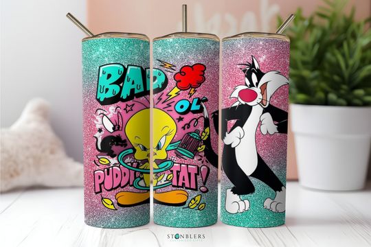 Discover Tweety Bird Tumbler with Lid and Straw