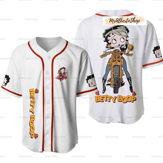 Discover Betty Boop With Motorbike Baseball Jersey