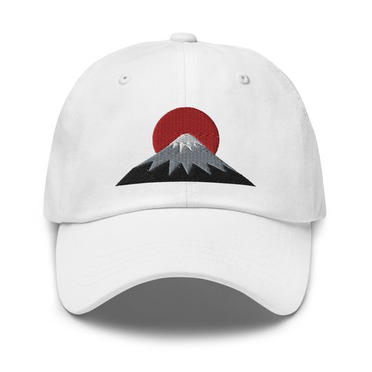 Discover Mt Fuji Minimal Embroidered Baseball Cap