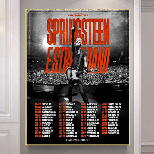 Discover Bruce Springsteen and The E Street Band World Tour 2024 Poster