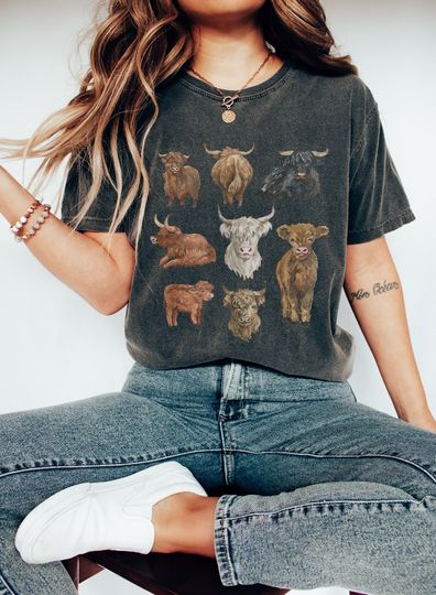 Discover Highland Cow Shirt Western Animal Shirt