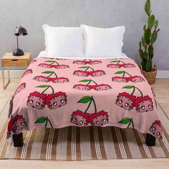 Discover Cherry Betty Boop Throw Blanket