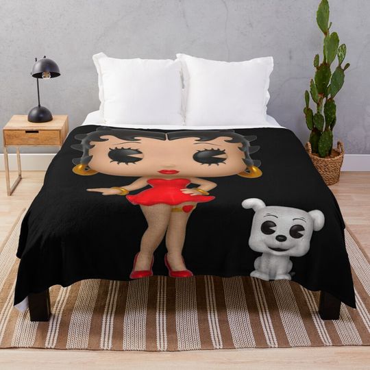 Discover Betty Boop with Pudgy Throw Blanket