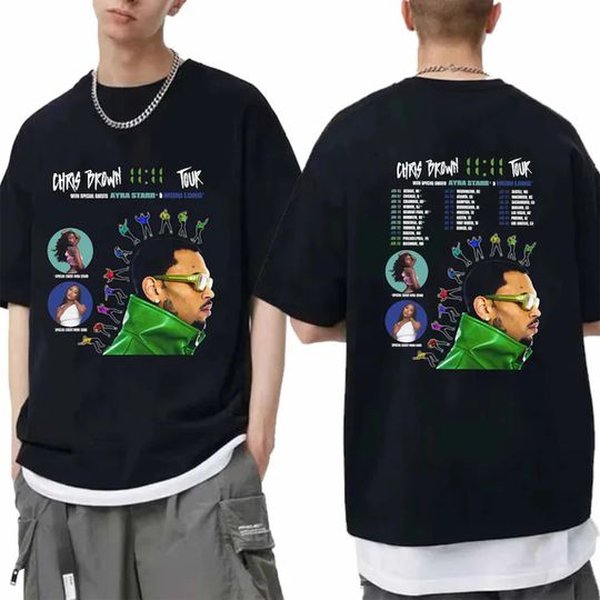 Discover Chris Brown 11:11 Tour 2024 Shirt, Chris Brown Fan T-Shirt
