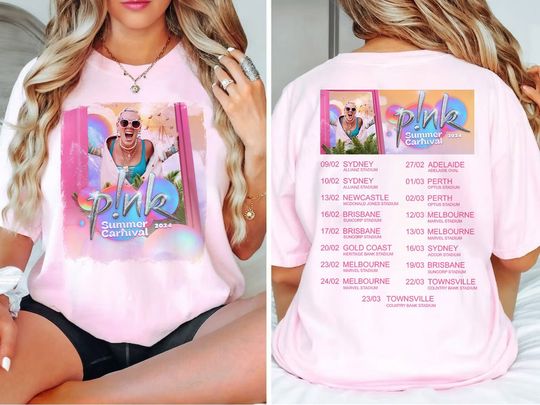 Discover P!nk Pink Summer Carnival 2024 Two Sides T-Shirt