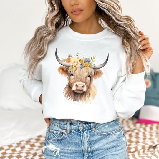 Discover Highland Cow Sweatshirt, Western Sweatshirt