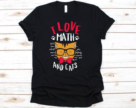 Discover I Love Math And Cats T-Shirt