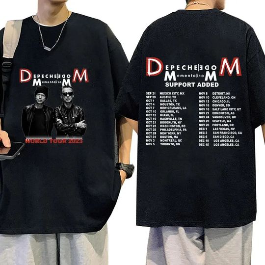 Discover British Band Depeche Cool Mode Memento Mori Print T Shirts