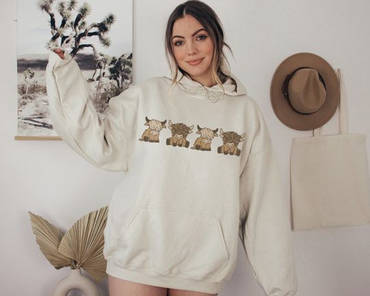 Discover Cow Hoodie, Highland Cow Hoodie