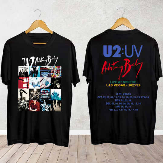 Discover 2024 U2 Rock Band Achtung Baby Album Tour 2023-24 T-Shirt