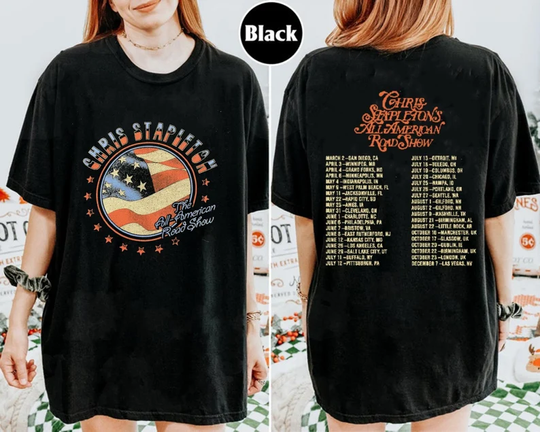Discover All American Road Show 2024 Tour Shirt, Chris Stapleton Shirt