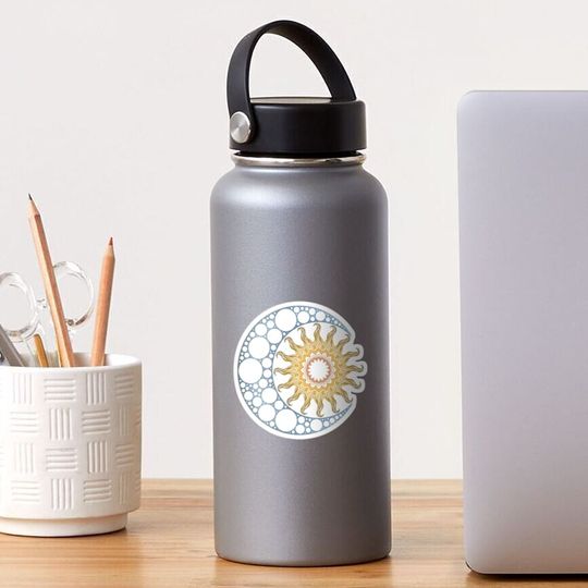 Discover Mandala Sun And Moon Sticker