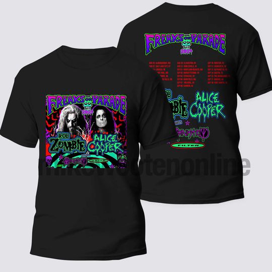 Discover Rob Zombie and Alice Coopers 2024 Tour Shirt, Rob Zombie and Alice Cooper Fan Shirt