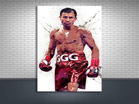 Discover Gennady Golovkin, Triple G Canvas Gallery Canvas , Fine Art Quality, Man Cave, Game Room