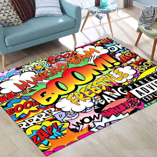 Discover Pop Art Comic Graffiti Modern Art Rug