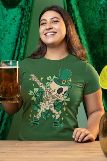 Discover St. Patrick's Day Skeleton T-Shirt, St. Patrick's Day T-Shirt