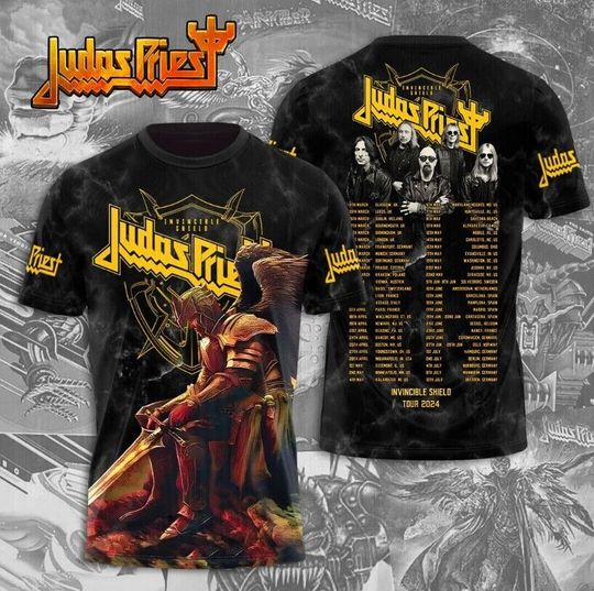 Discover Judas Priest Invincible Shield Us Tour T-Shirt, Judas Priest Concert 2024 Shirt